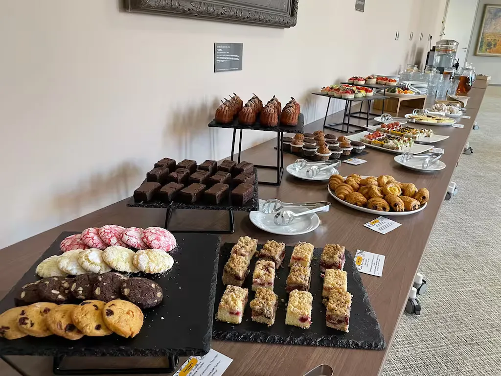 Catering and snacks table